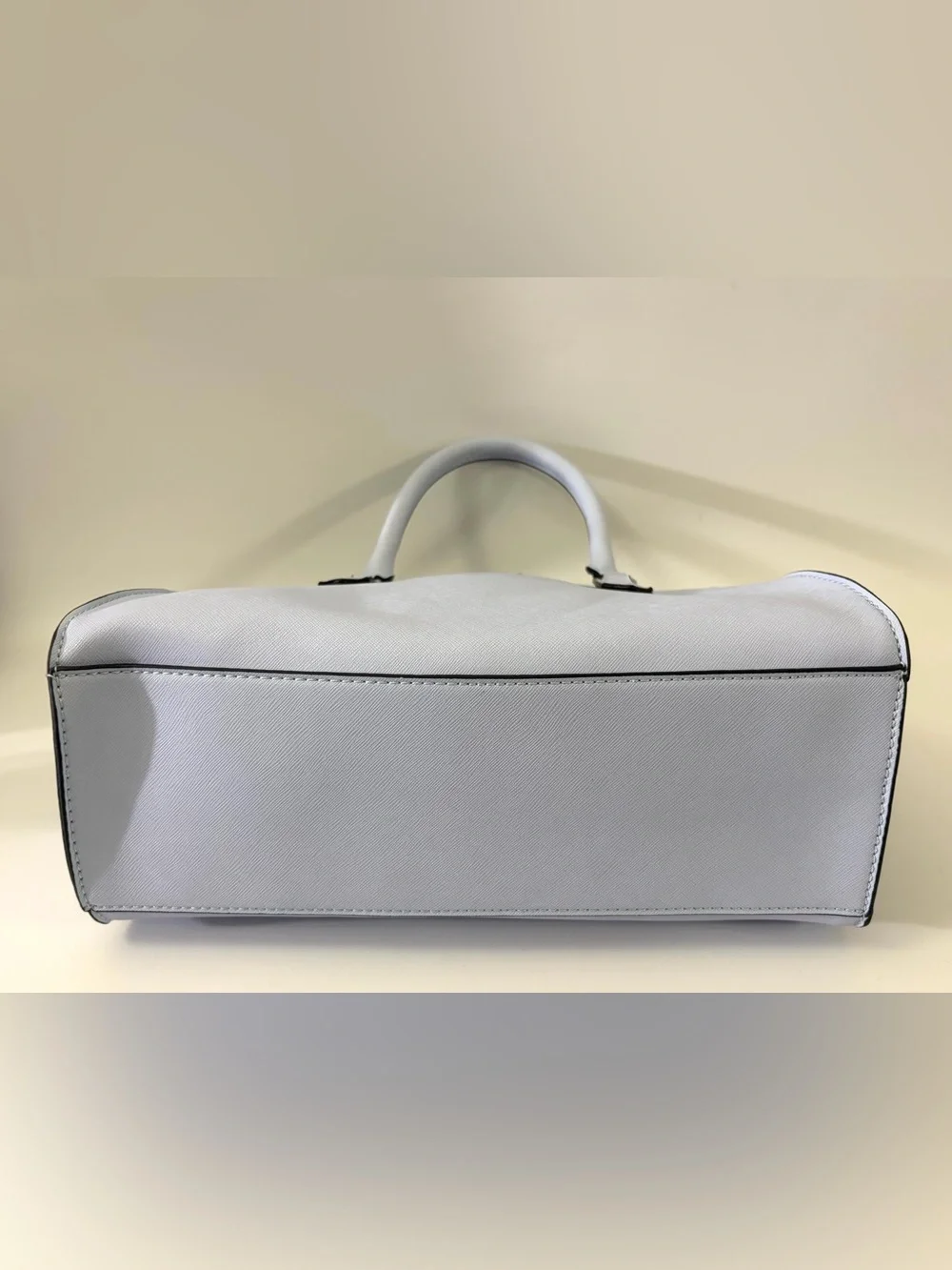 GUESS Satchel Handbag Light Blue Crossbody Purse w/ Wallet Zip Top Faux Leather